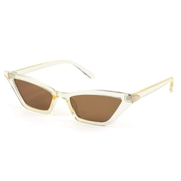 Transparent Champagne Vintage Small Cat Eye sunglasses